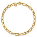 14K Yellow Gold Paperclip Chain Bracelet