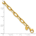 14K Yellow Gold Paperclip Chain Bracelet
