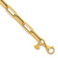 14K Yellow Gold Textured Link Bracelet, 7.5 in