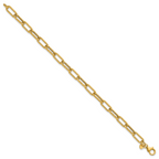 14K Yellow Gold Textured Link Bracelet, 7.5 in