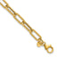 14K Yellow Gold Textured Link Bracelet, 7.5 in