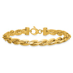 14K Yellow Gold Twisted Bracelet, 7.5 in