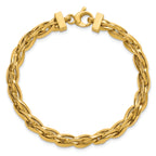 14K Yellow Gold Twisted Bracelet, 7.5 in