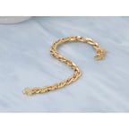 14K Yellow Gold Twisted Bracelet, 7.5 in