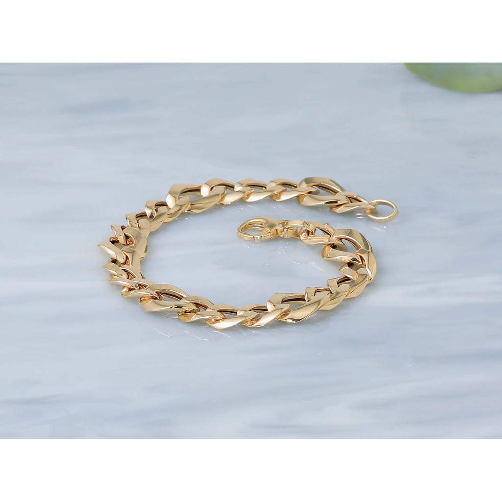 14K Yellow Gold Curb Link Bracelet