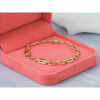 14K Yellow Gold Polished Link Bracelet, 7.5 in