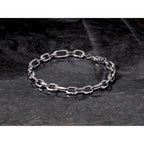 14K White Gold Polished Link Bracelet, 7.5 in