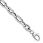 14K White Gold Polished Link Bracelet, 7.5 in