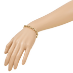 14K Yellow Gold Twisted Link Bracelet, 7.5 in