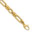 14K Yellow Gold Twisted Link Bracelet, 7.5 in