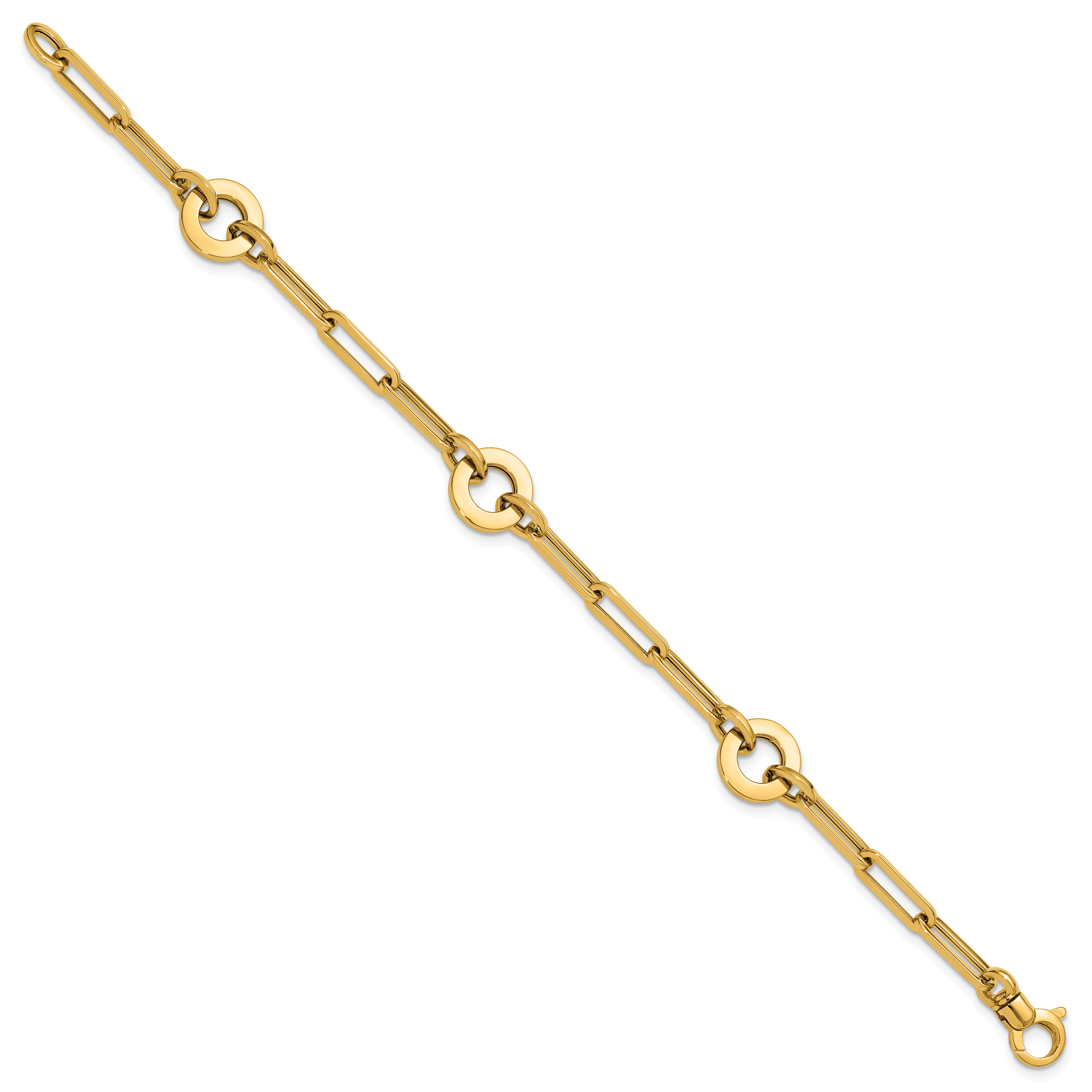 14K Yellow Gold Paperclip Link Bracelet Secondary image