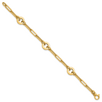 14K Yellow Gold Paperclip Link Bracelet