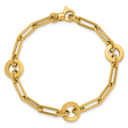 14K Yellow Gold Paperclip Link Bracelet