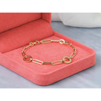 14K Yellow Gold Paperclip Link Bracelet