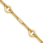 14K Yellow Gold Paperclip Link Bracelet