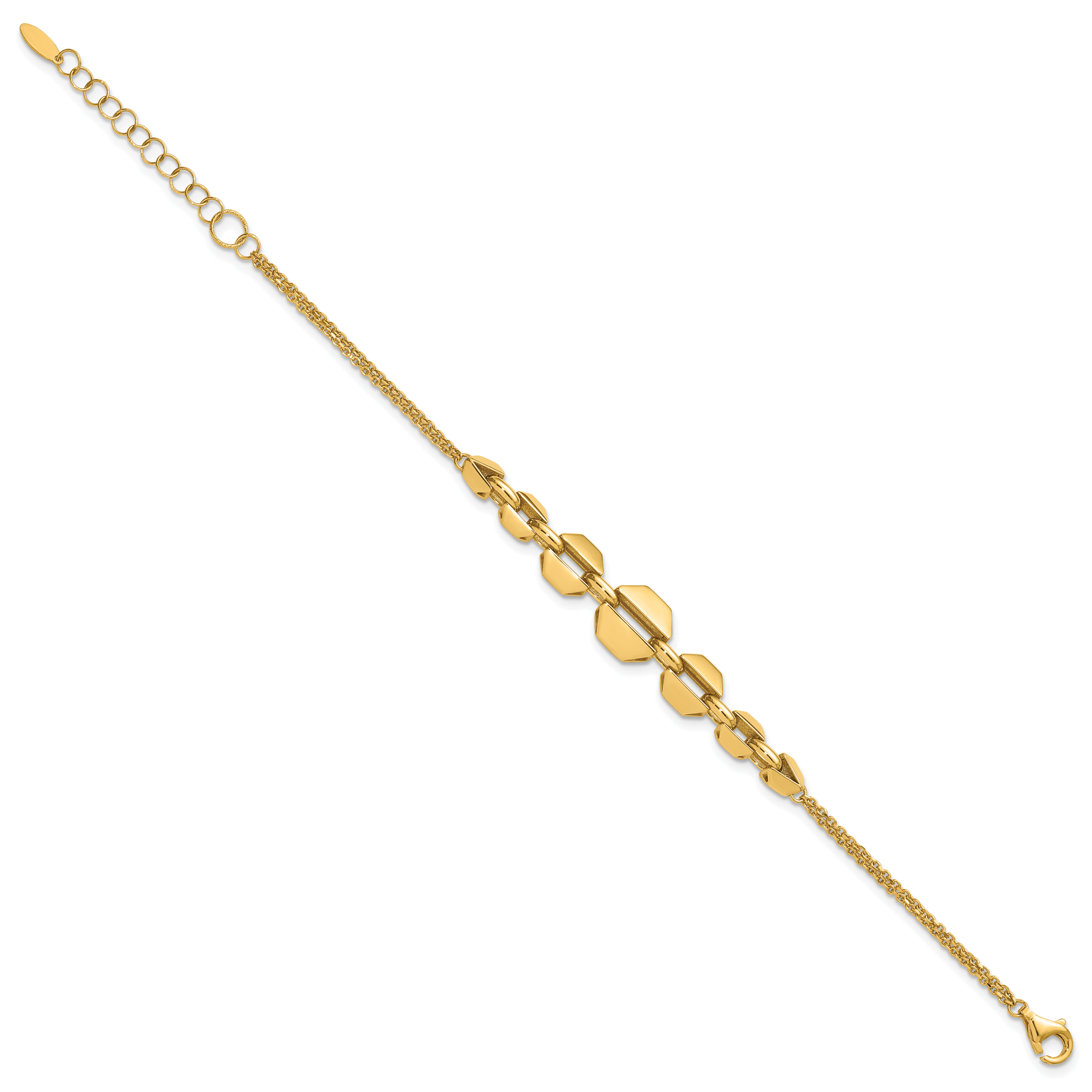 14K Yellow Gold Polished Bracelet, 7.5 in