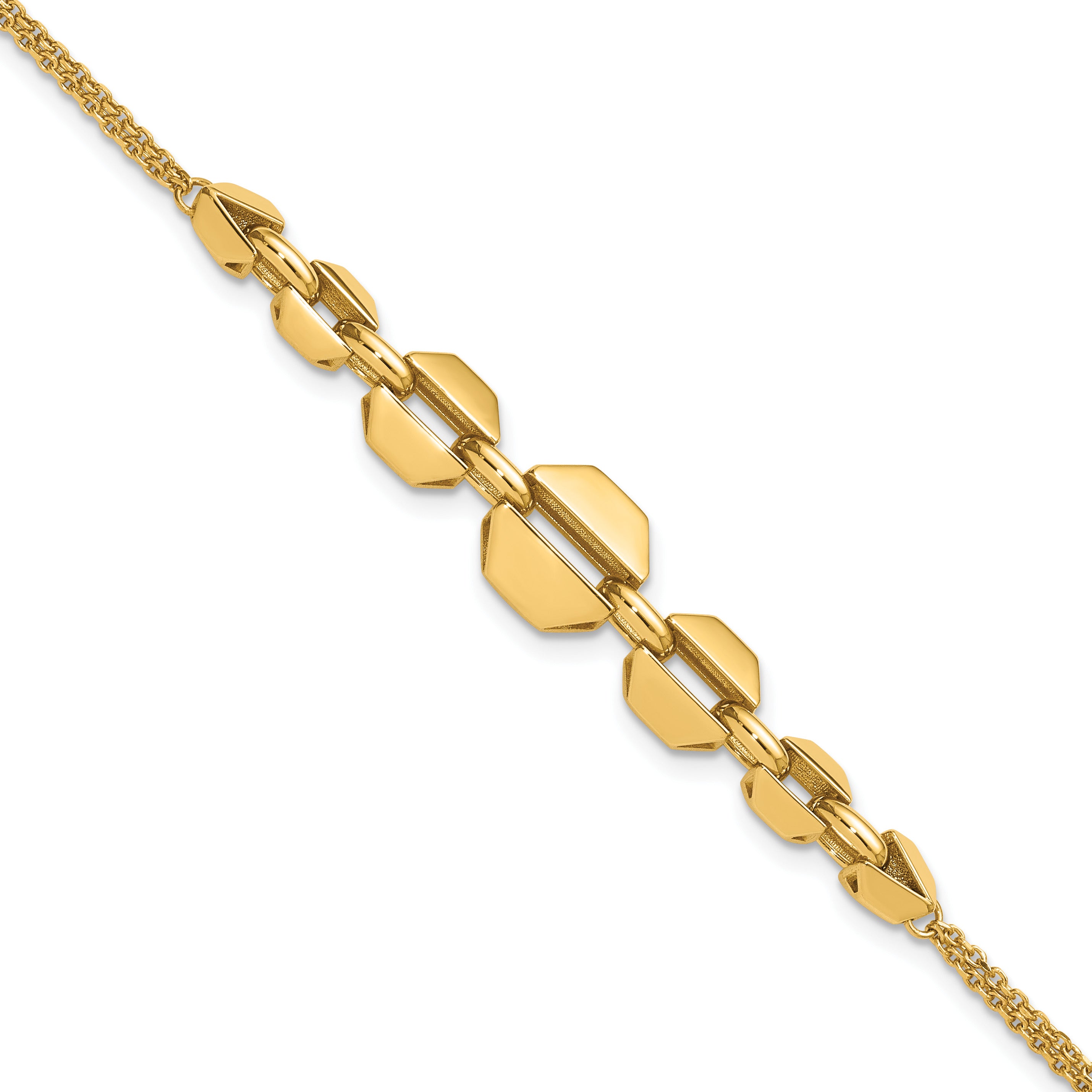 14K Yellow Gold Polished Bracelet, 7.5 in Main image
