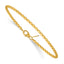 14K Yellow Gold Beaded Bangle Bracelet