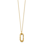 14K Yellow Gold Cable Pendant Necklace
