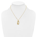 14K Yellow Gold Cable Pendant Necklace