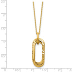 14K Yellow Gold Cable Pendant Necklace