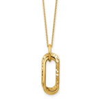 14K Yellow Gold Cable Pendant Necklace