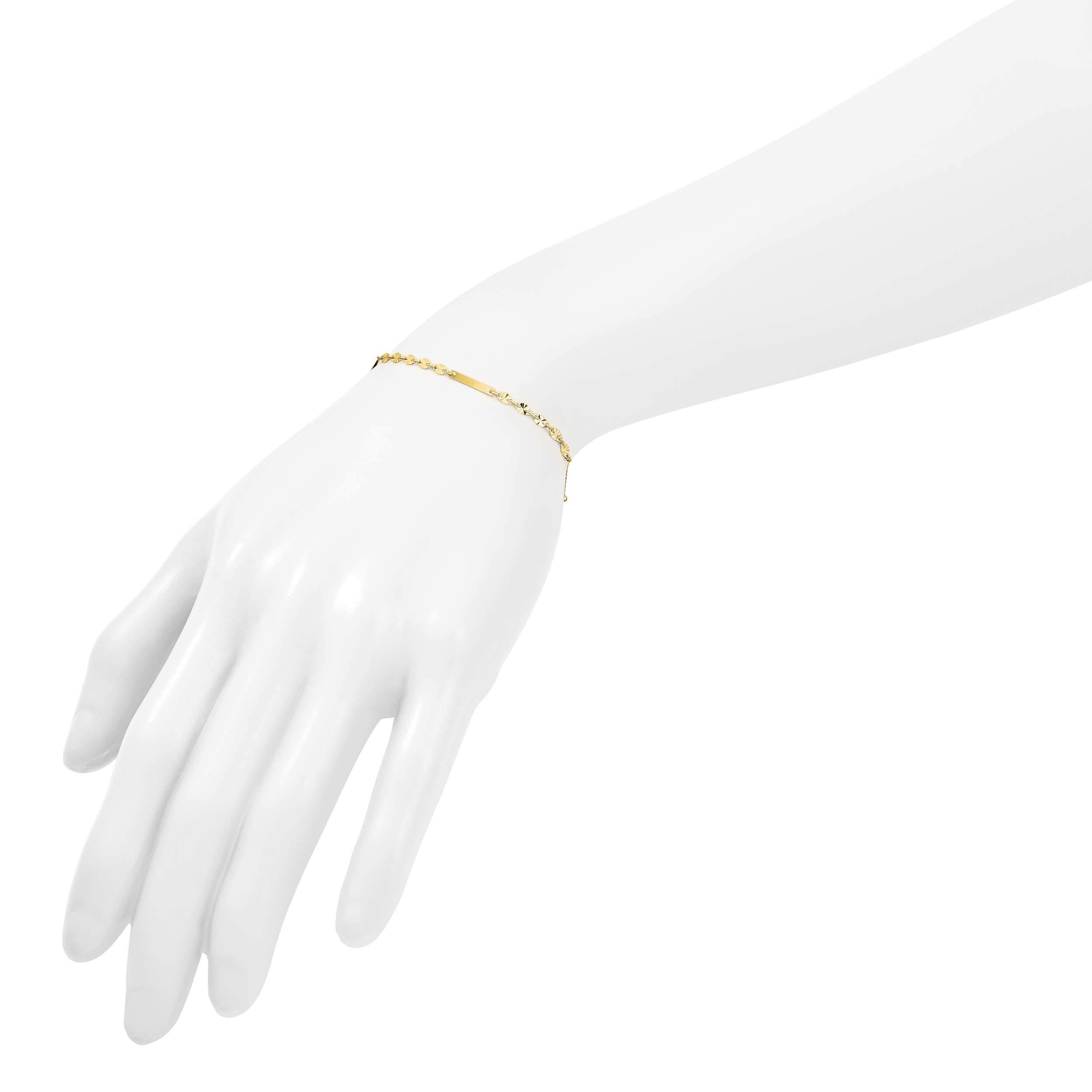 14K Yellow Gold Polished Bracelet, 7 in