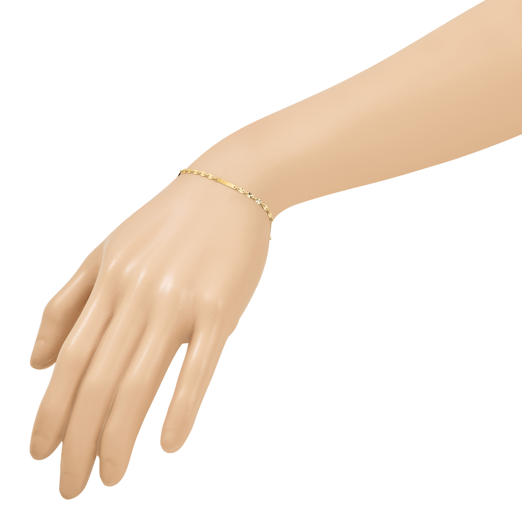 14K Yellow Gold Polished Bracelet, 7 in