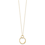 14K Yellow Gold Cable Pendant Necklace