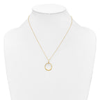 14K Yellow Gold Cable Pendant Necklace
