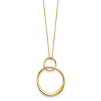 14K Yellow Gold Cable Pendant Necklace