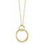 14K Yellow Gold Cable Pendant Necklace