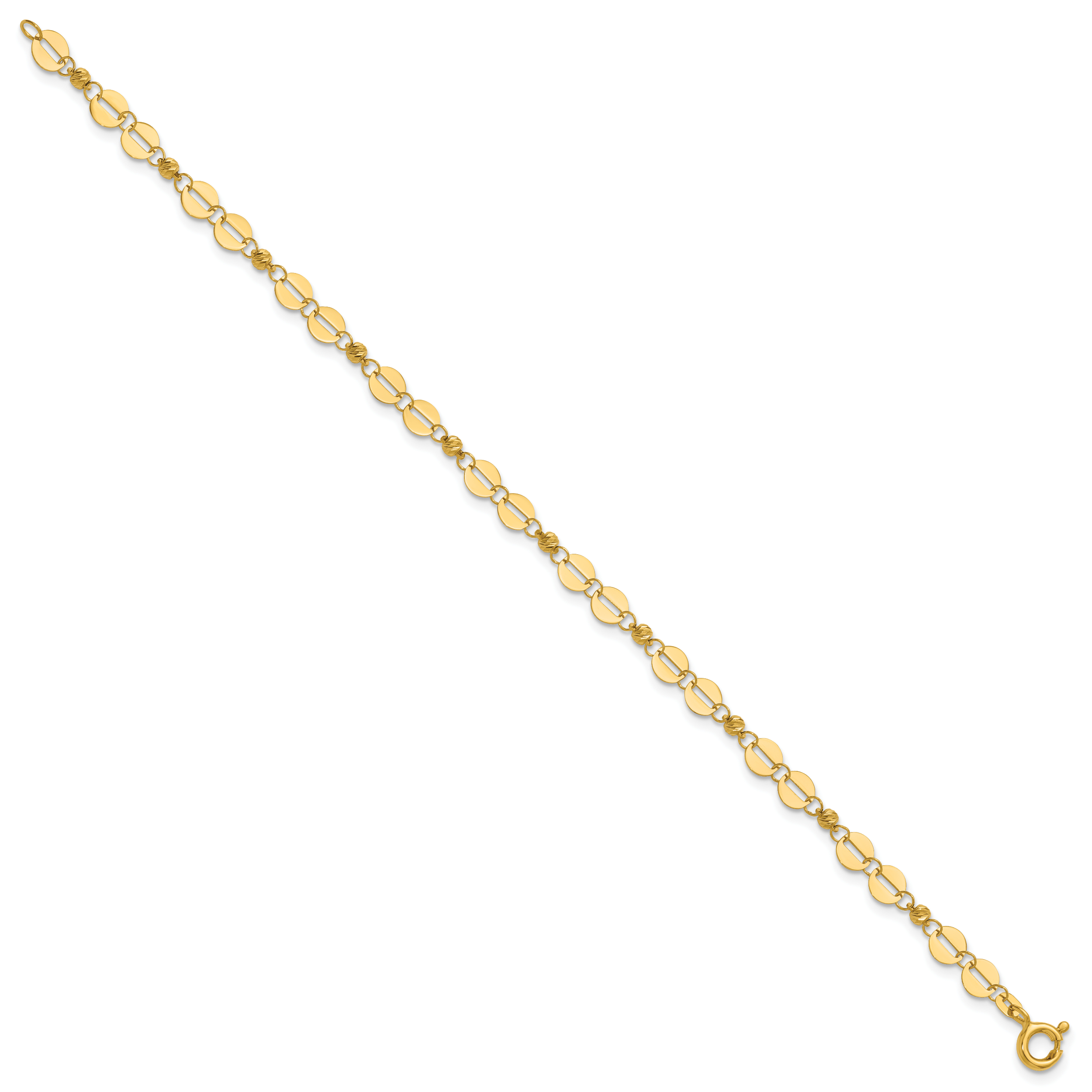 14K Yellow Gold Polished Bracelet, 7 in Secondary image