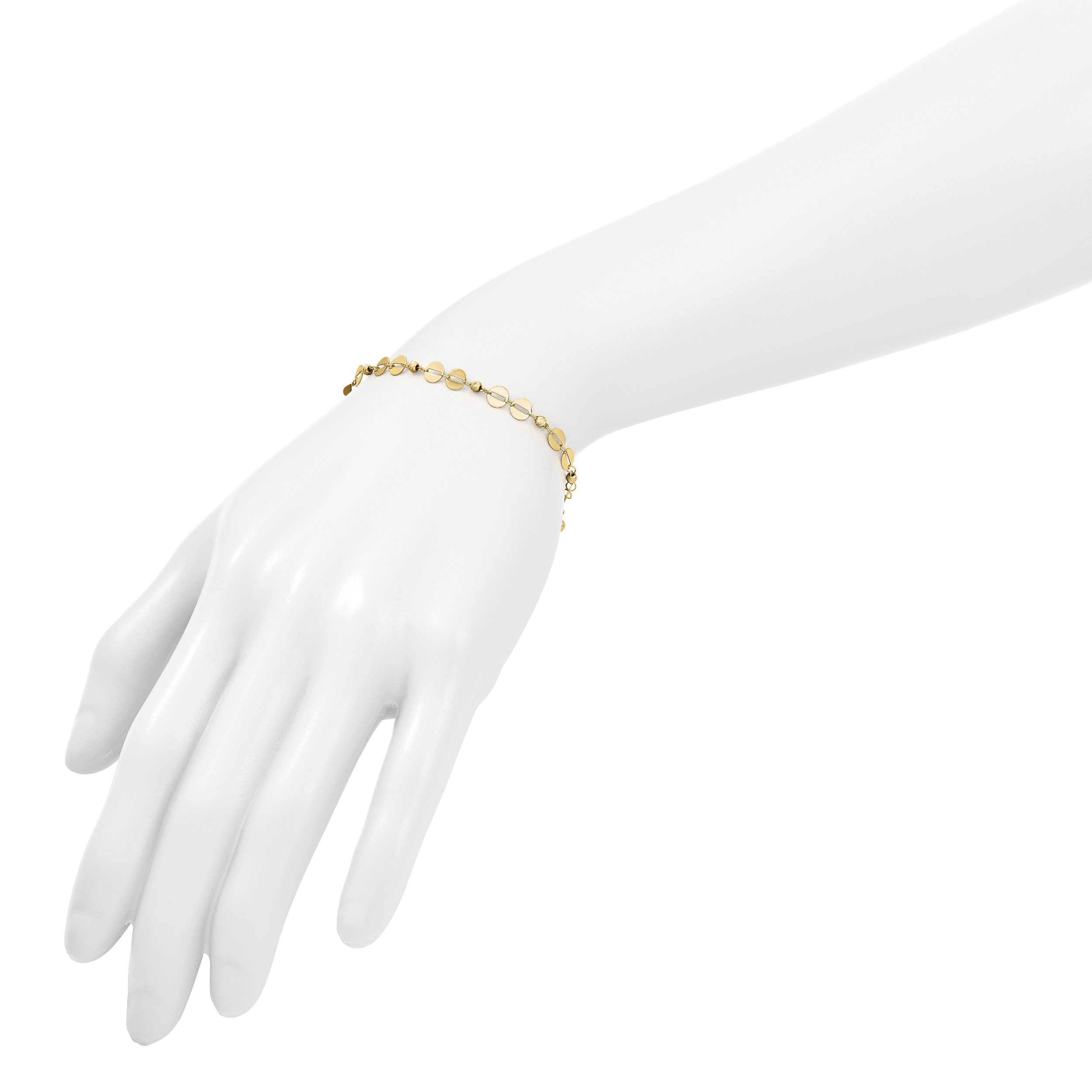 14K Yellow Gold Polished Bracelet, 7 in