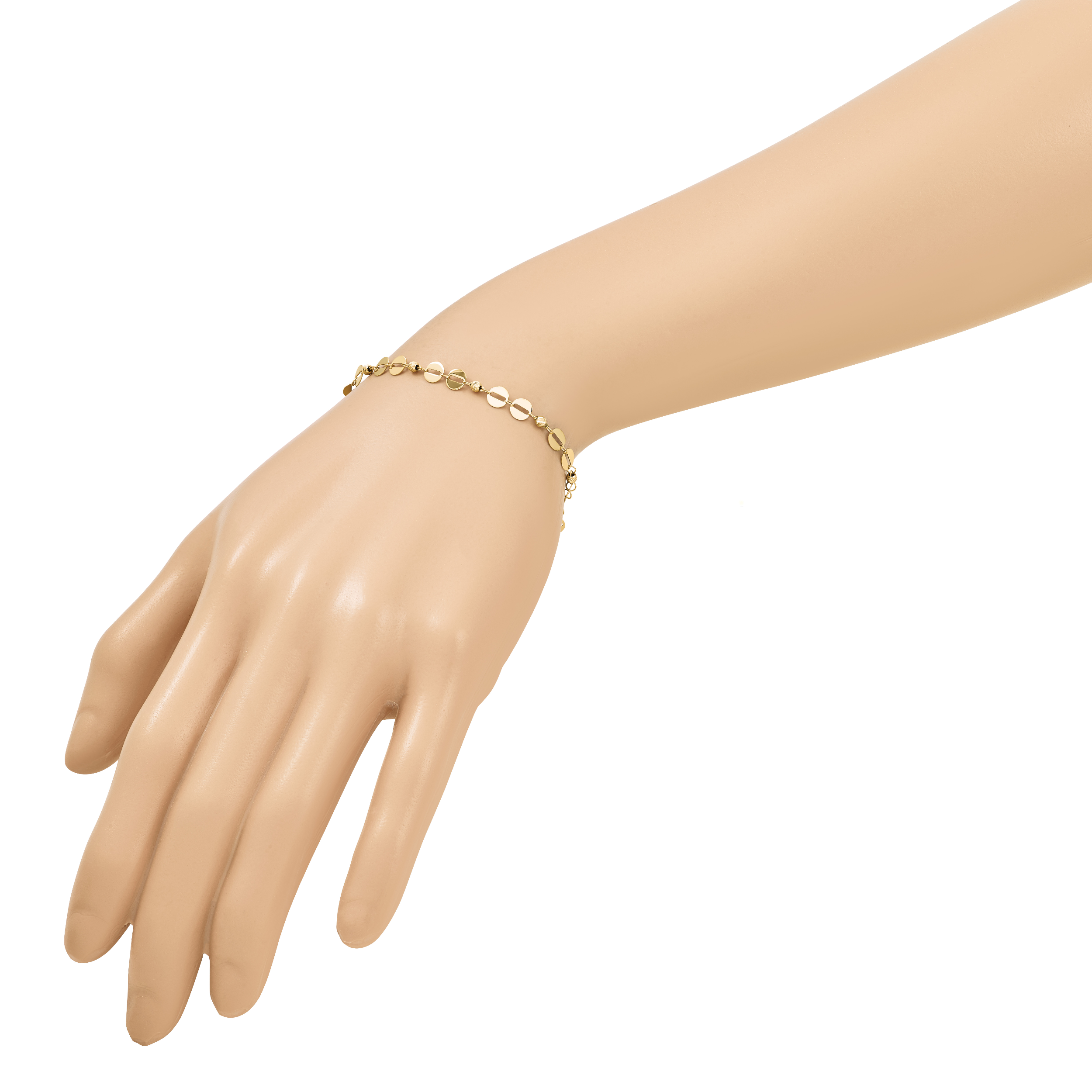 14K Yellow Gold Polished Bracelet, 7 in