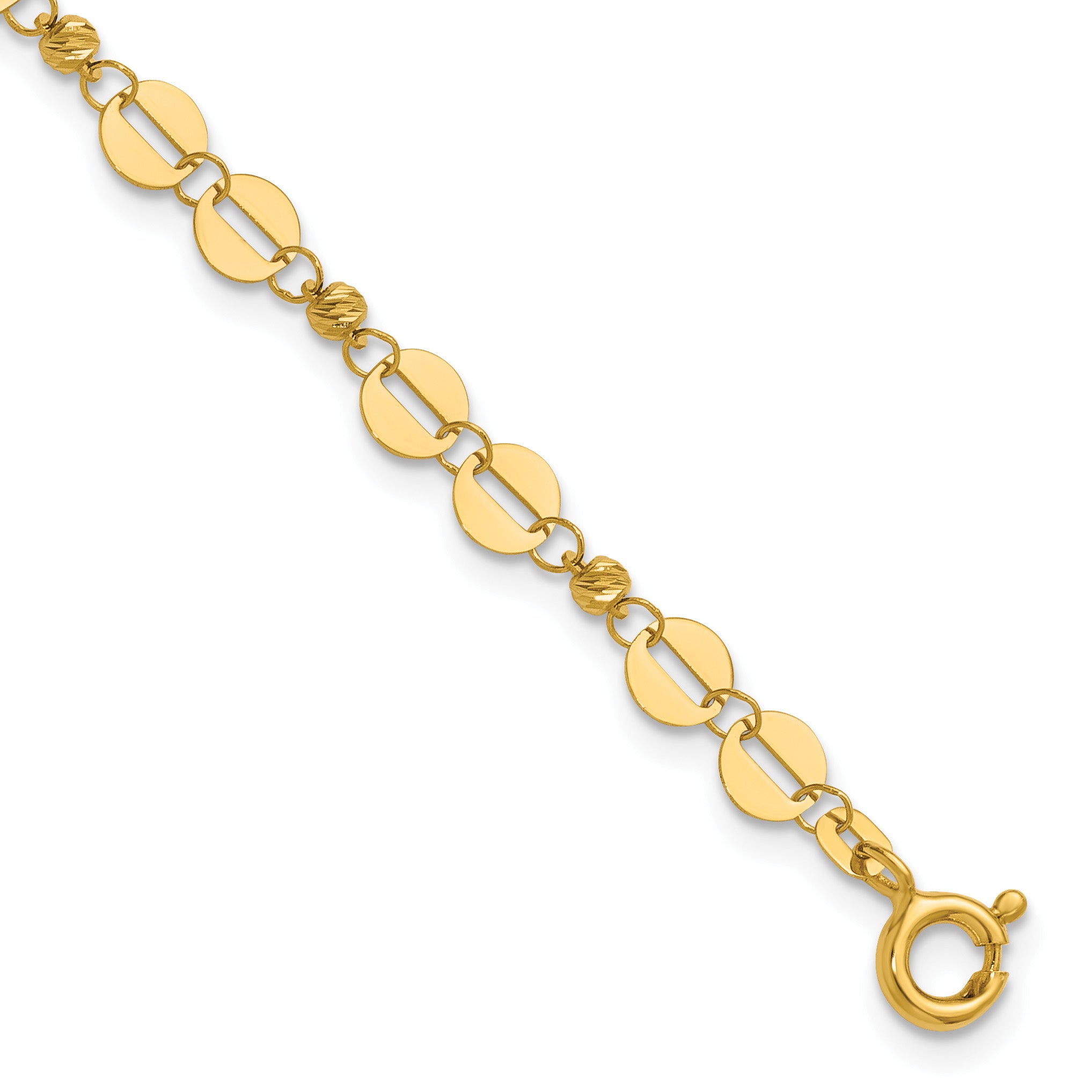 14K Yellow Gold Polished Bracelet, 7 in