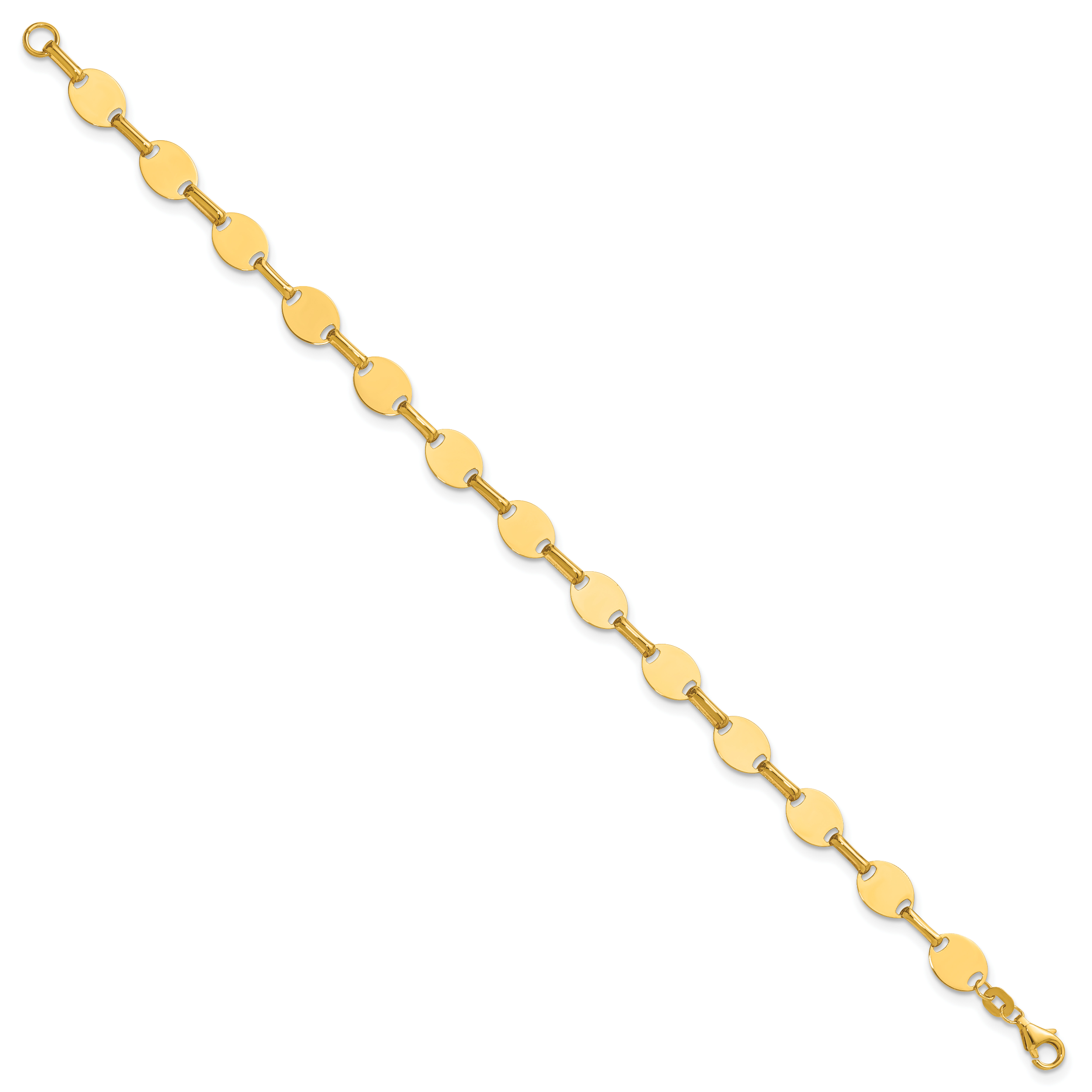 14K Yellow Gold Polished Bracelet, 7 in Secondary image