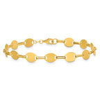 14K Yellow Gold Polished Bracelet, 7 in