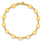 14K Yellow Gold Polished Bracelet, 7 in