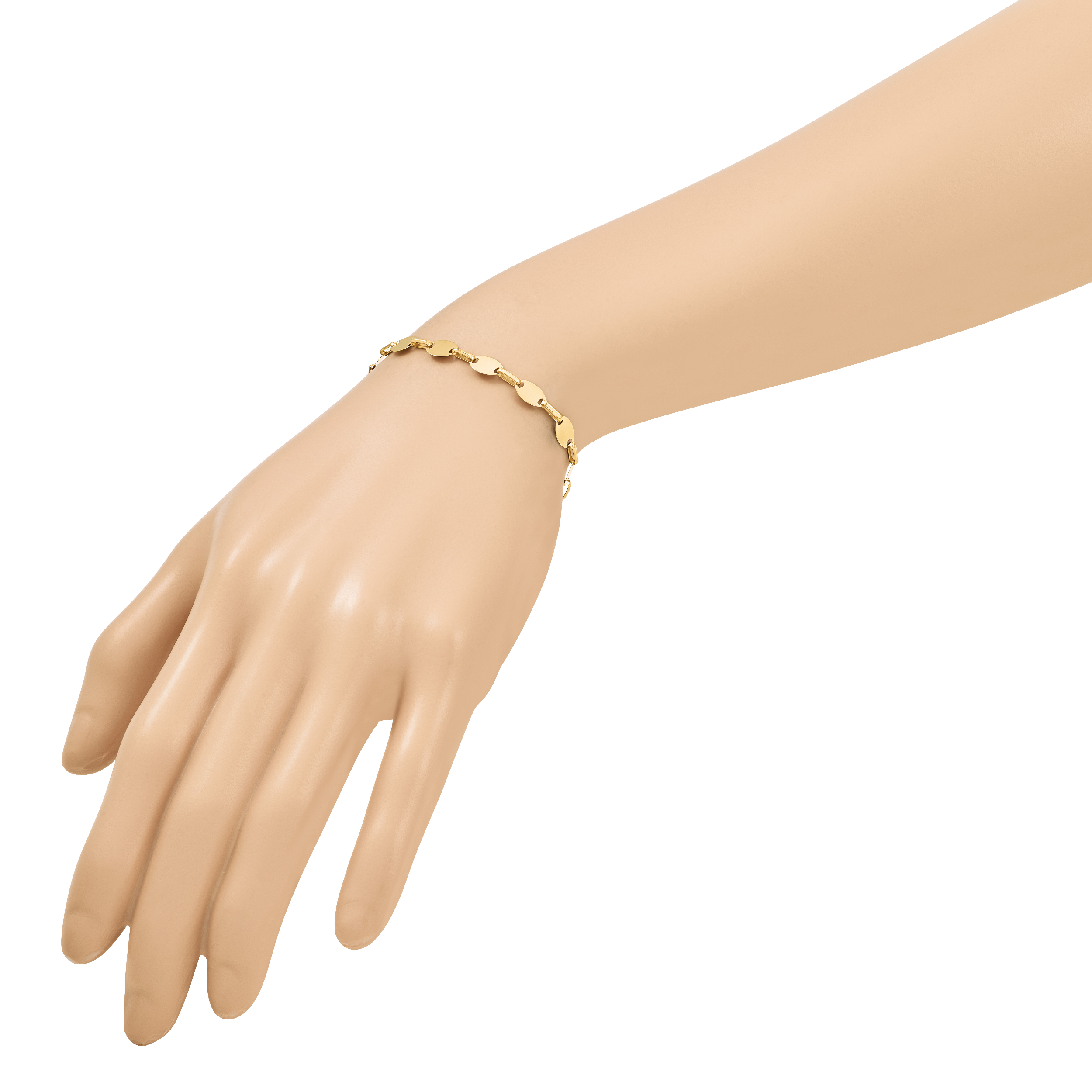14K Yellow Gold Polished Bracelet, 7 in