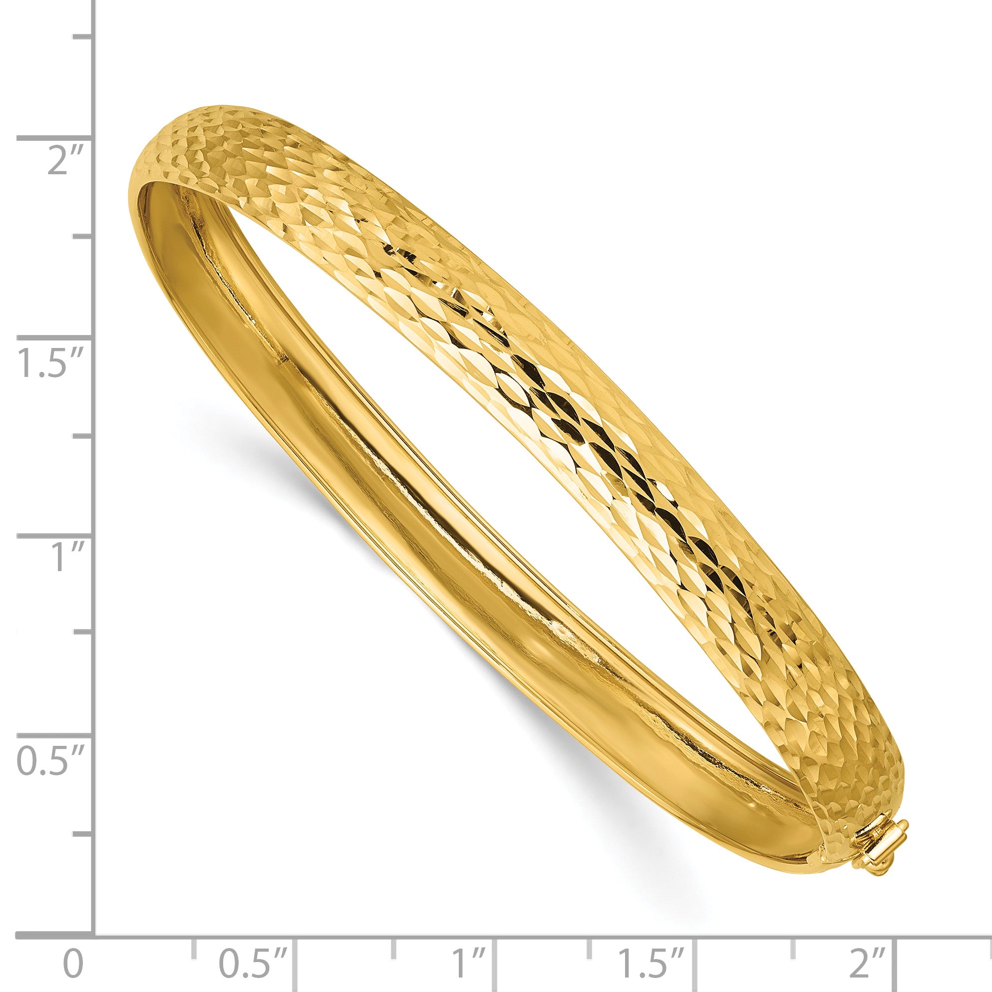 14K Yellow Gold Polished Bangle Bracelet