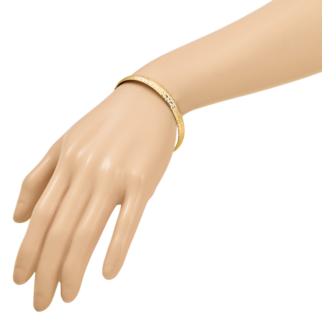 14K Yellow Gold Polished Bangle Bracelet