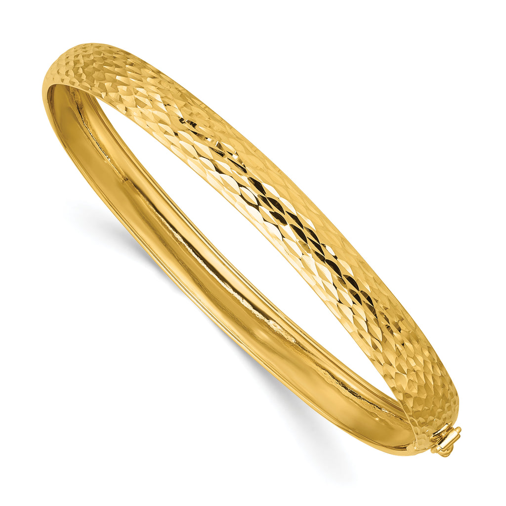 14K Yellow Gold Polished Bangle Bracelet