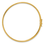 14K Yellow Gold Grooved Bangle Bracelet