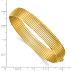 14K Yellow Gold Grooved Bangle Bracelet
