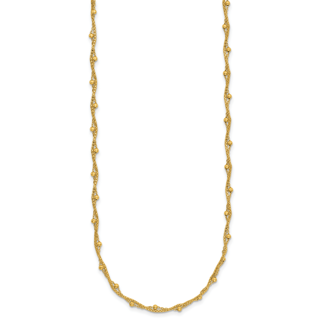14K Yellow Gold Twisted Necklace