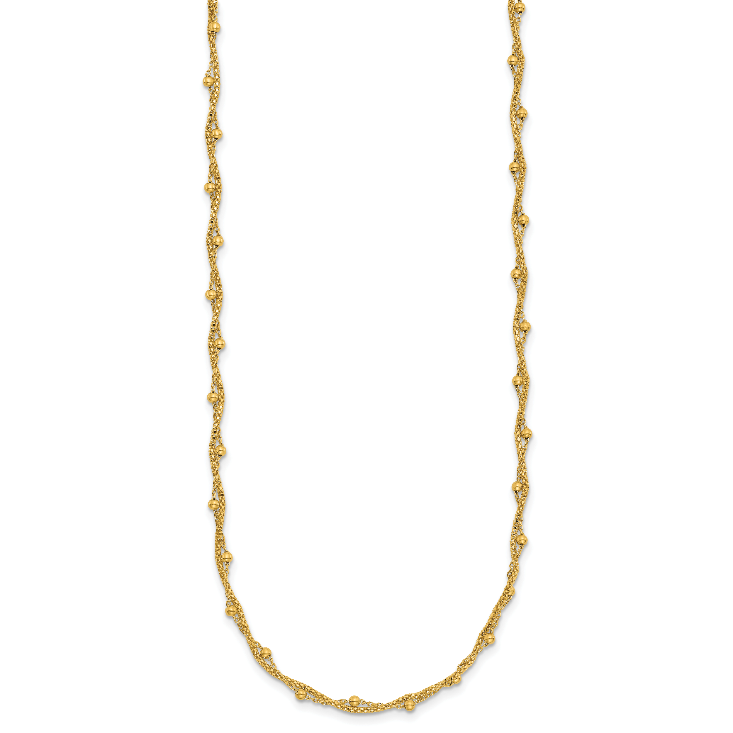 14K Yellow Gold Twisted Necklace