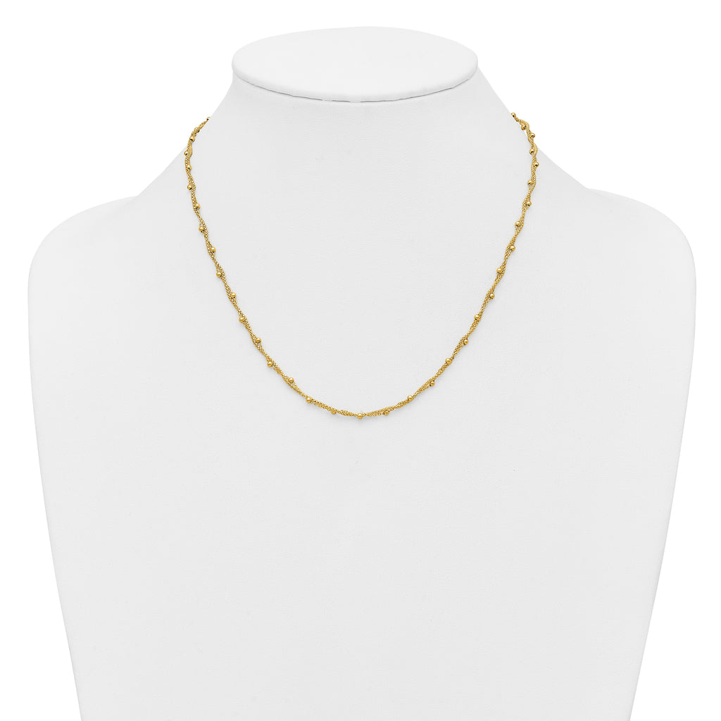 14K Yellow Gold Twisted Necklace