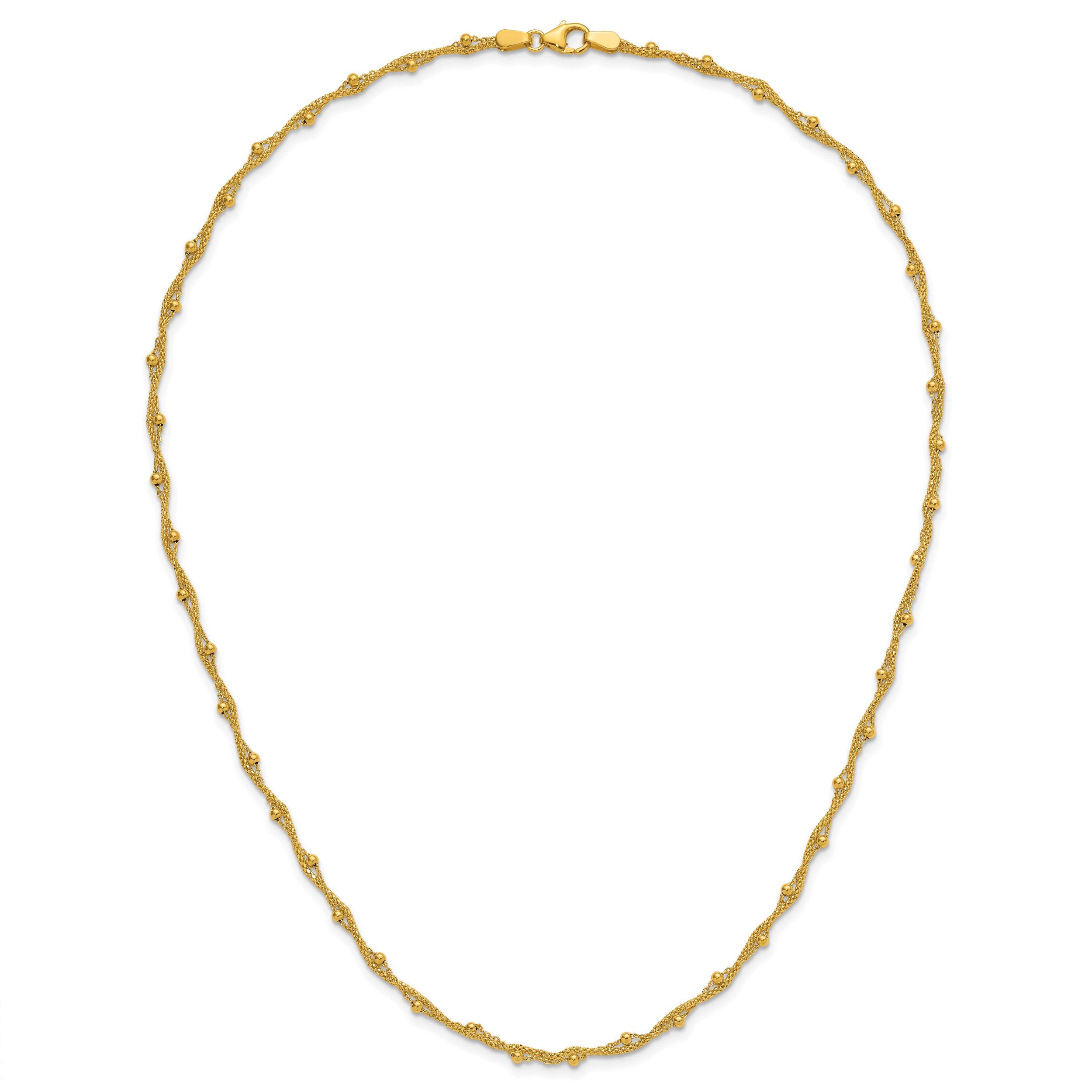 14K Yellow Gold Twisted Necklace