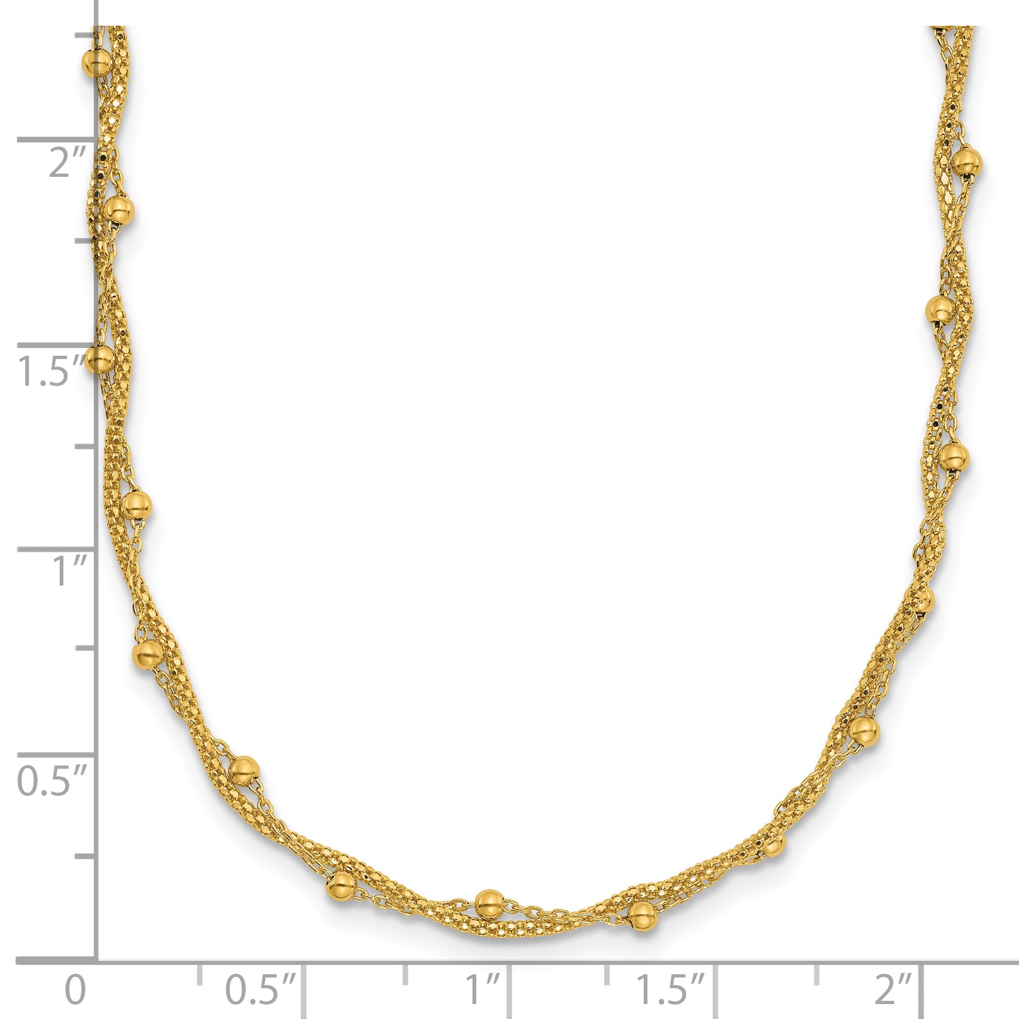 14K Yellow Gold Twisted Necklace